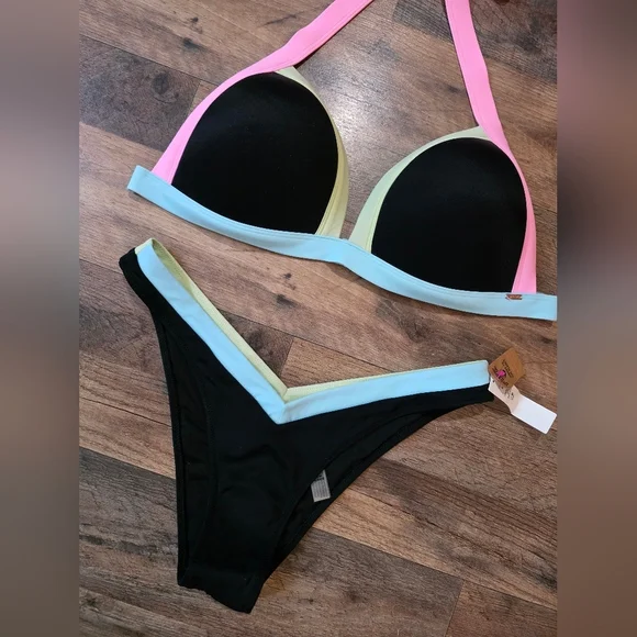 Victoria's Secret PINK Push Up Triangle Padded Bikini Swim Set Size M/XXL - Picture 4 of 9